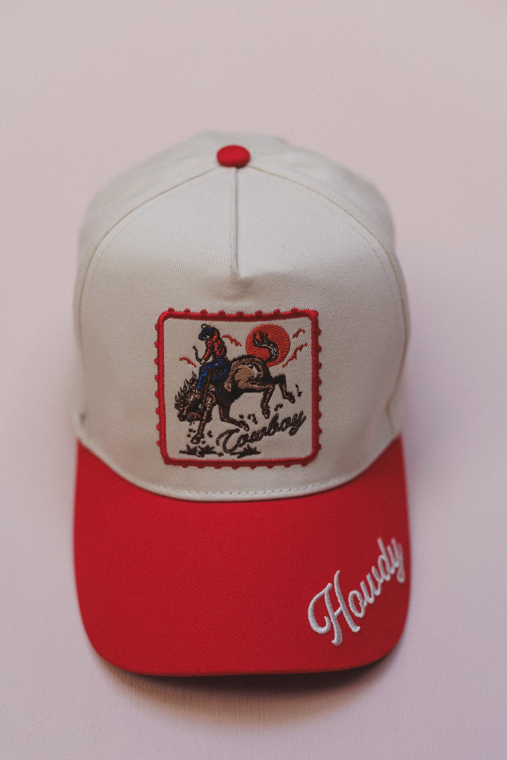 Howdy Cowboy Two Tone Hat - Red