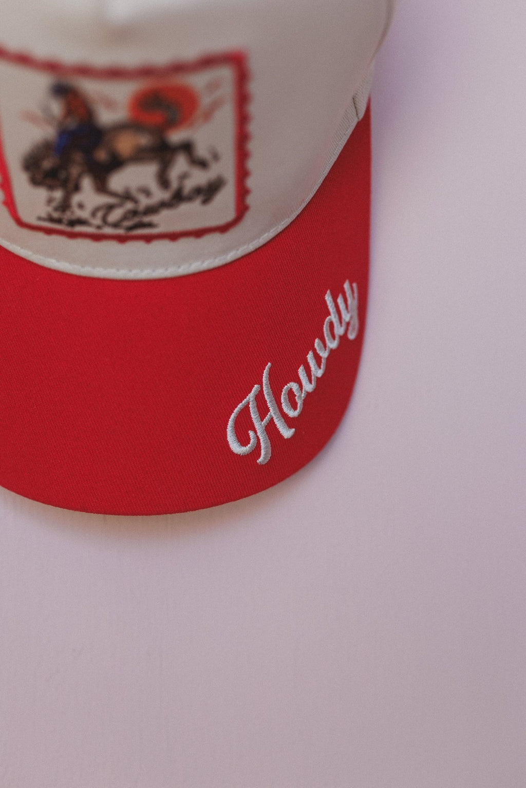 Howdy Cowboy Two Tone Hat - Red