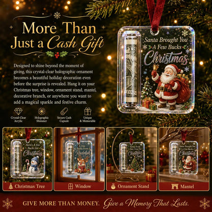 (🎁Last Day 49% OFF)🎄Christmas Cash Gift Ornament- Make Cash Feel Like A Real Christmas Gift💵