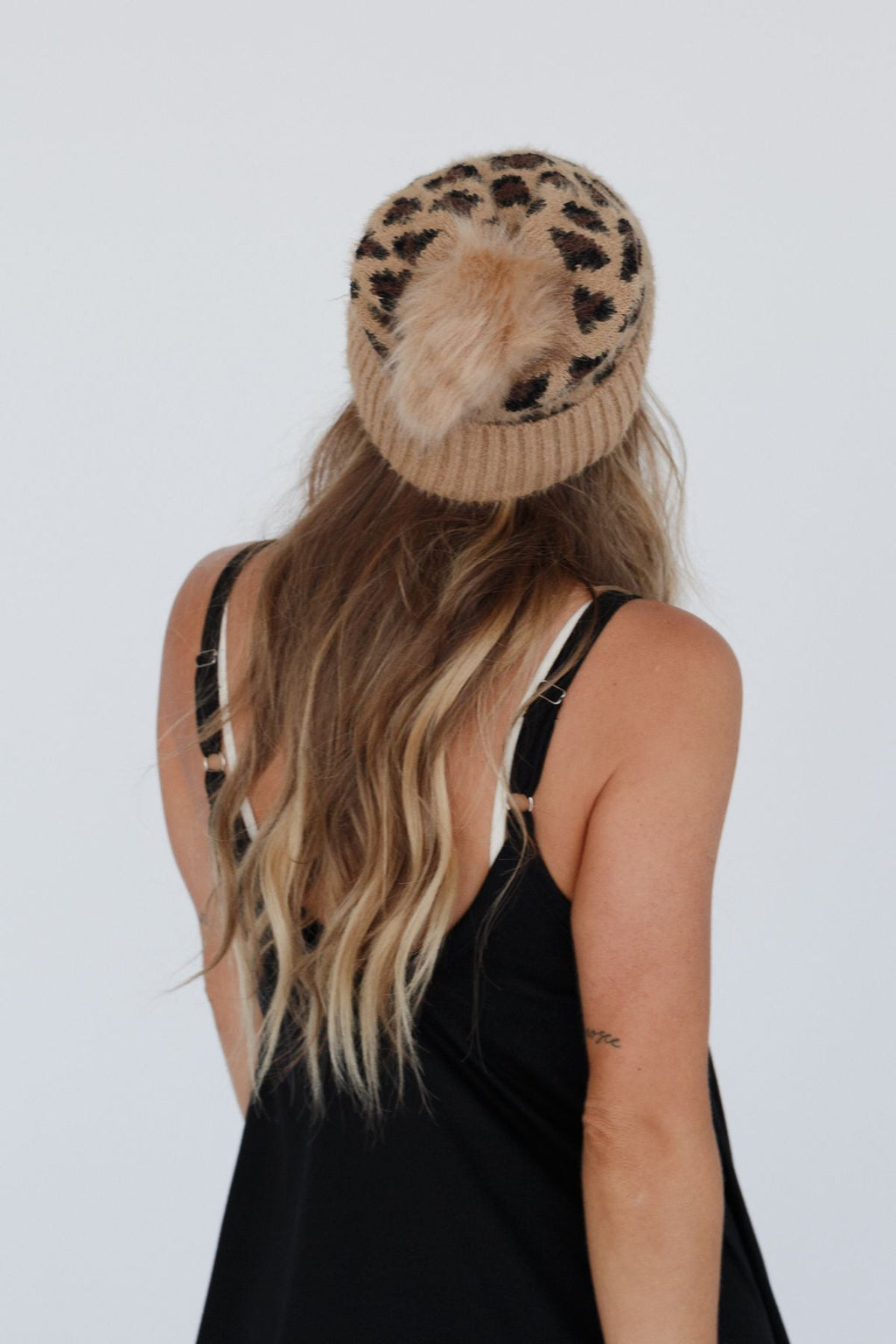 Spot On Leopard Print Beanie - Camel