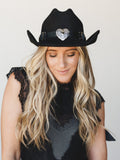 Heart of a Cowgirl Hat - Black