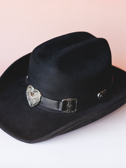 Heart of a Cowgirl Hat - Black