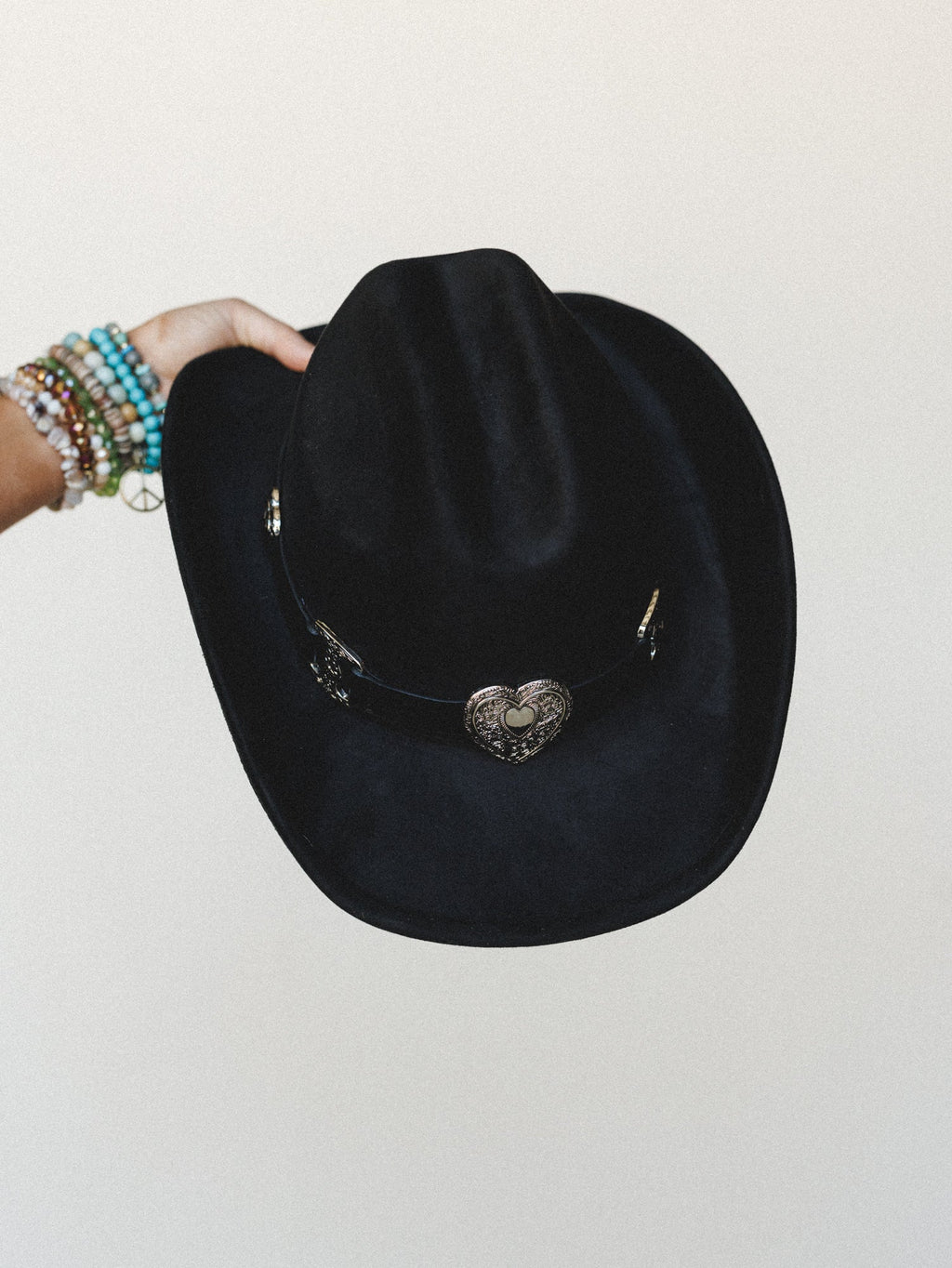 Heart of a Cowgirl Hat - Black