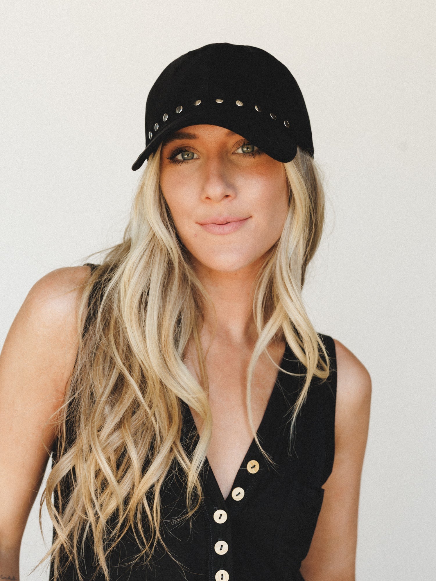 Ready to Go Studded Baseball Hat - Black