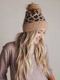 Spot On Leopard Print Beanie - Camel