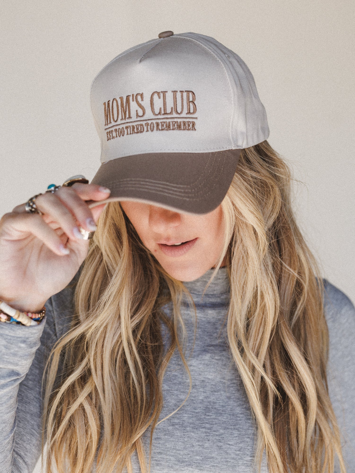 Mom's Club Baseball Hat - Ash Mocha