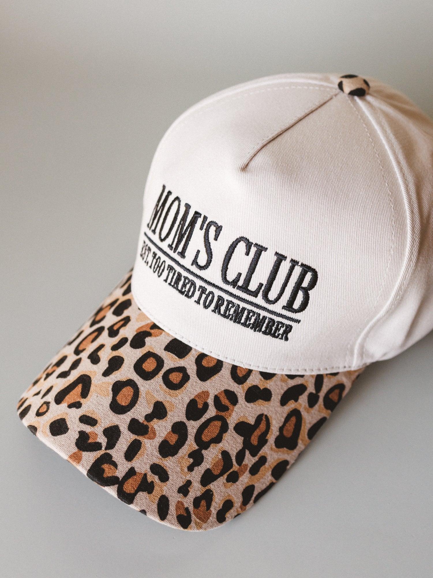 Mom's Club Baseball Hat - Leopard