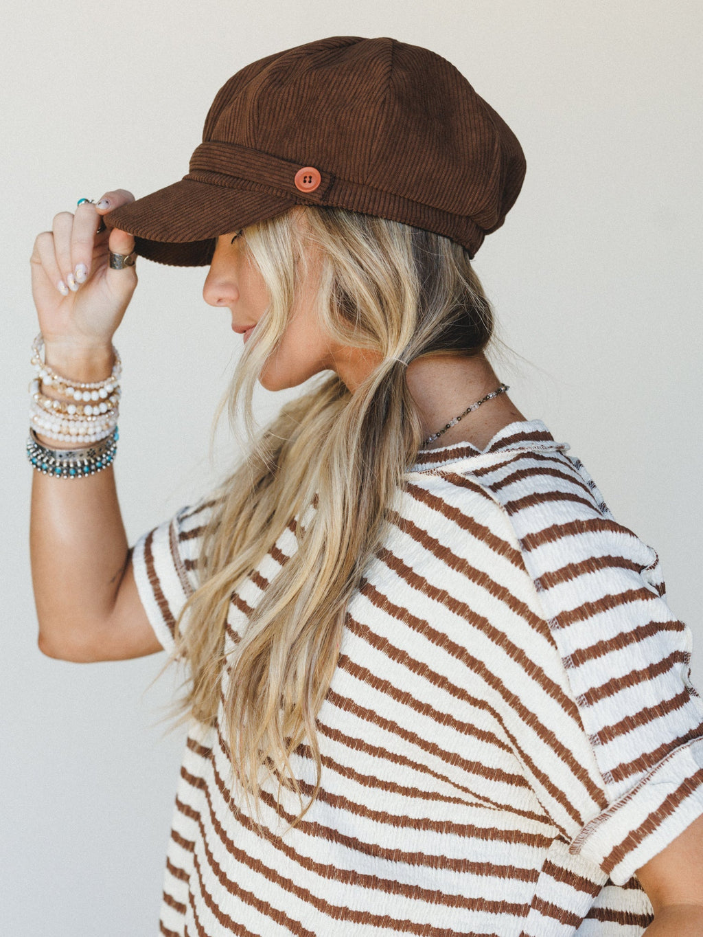 Easy Days Newsboy Cap - Brown