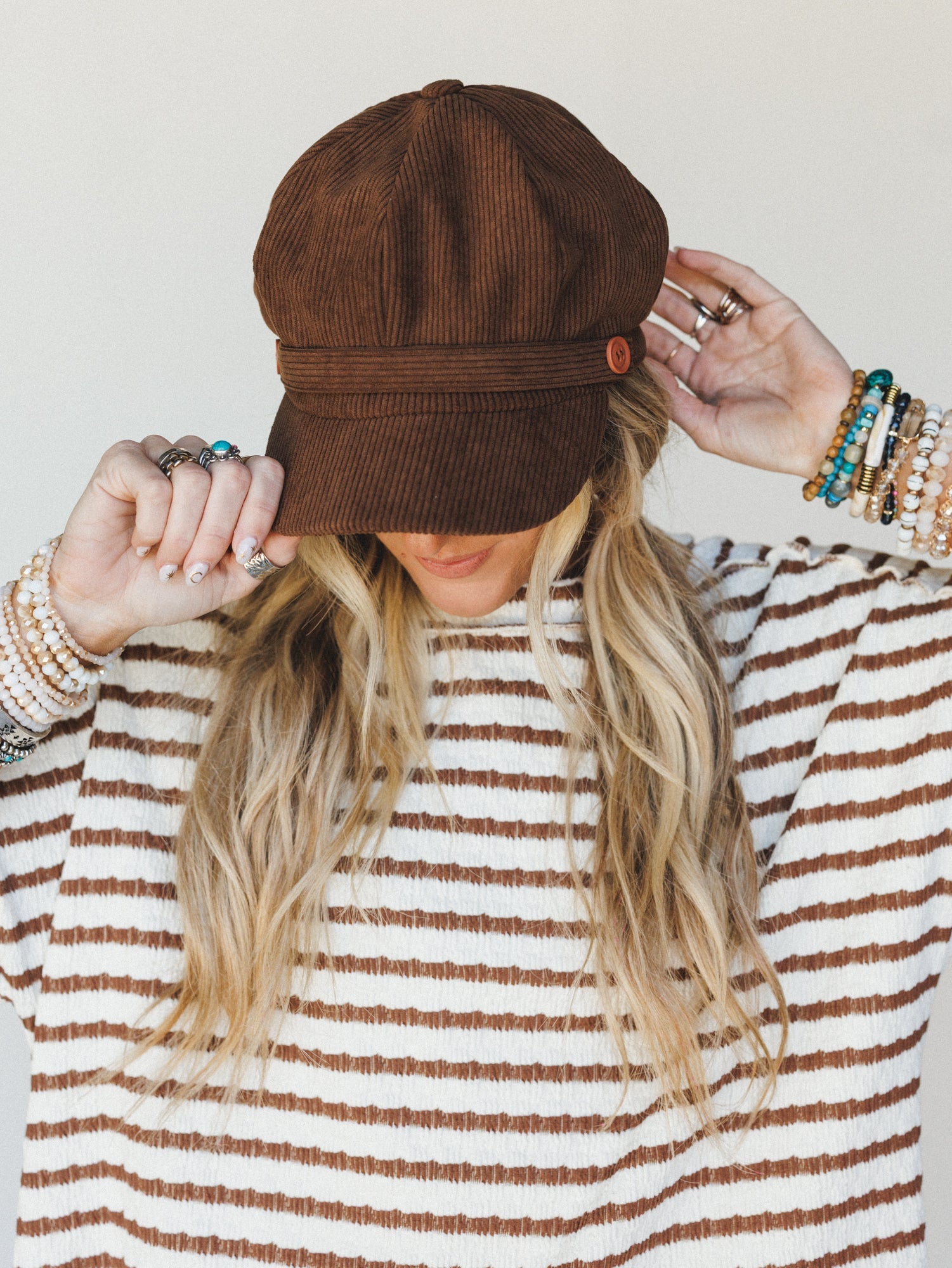 Easy Days Newsboy Cap - Brown