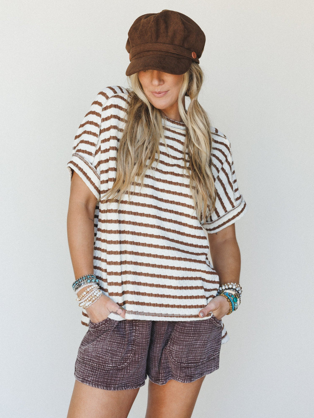Easy Days Newsboy Cap - Brown