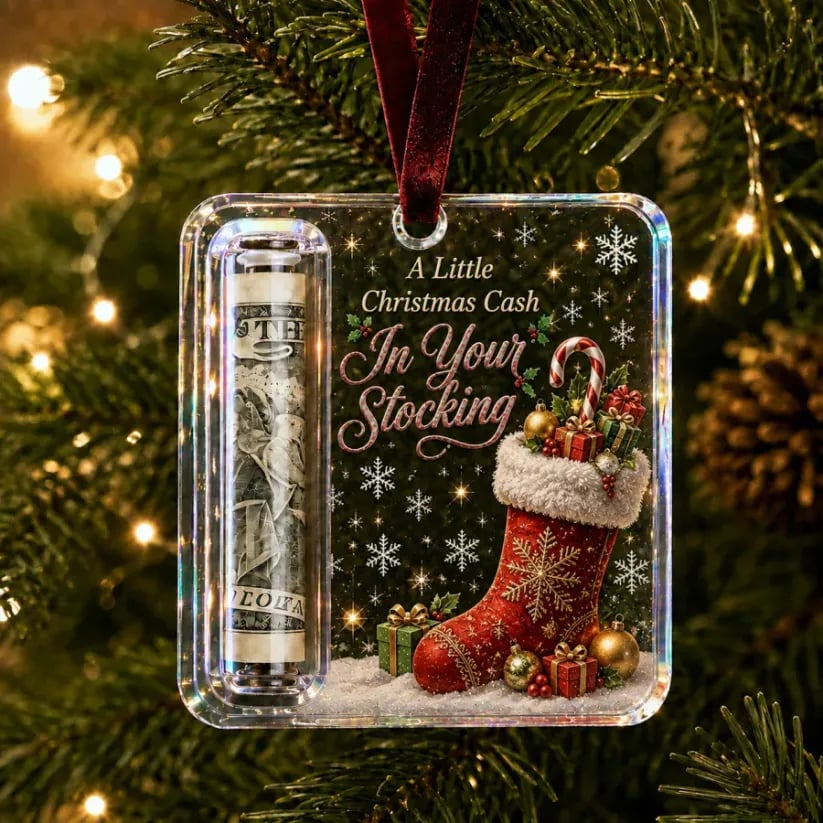 (🎁Last Day 49% OFF)🎄Christmas Cash Gift Ornament- Make Cash Feel Like A Real Christmas Gift💵